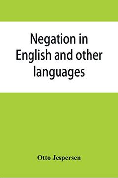 portada Negation in English and Other Languages (en Inglés)