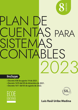 Libro Plan de cuentas para sistemas contables 2023 - 8va edición
