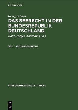 portada Georg Schaps: Das Seerecht in der Bundesrepublik Deutschland. Teil 1 (en Alemán)