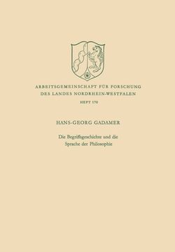 portada Die Begriffsgeschichte und die Sprache der Philosophie (en Alemán)