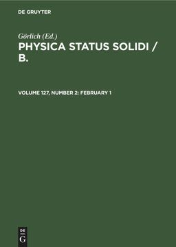 portada Physica Status Solidi / b. , Volume 127, Number 2, February 1 (en Inglés)