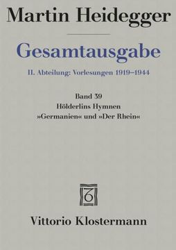 portada Holderlins Hymnen 'Germanien' Und 'Der Rhein' (Wintersemester 1934/35)