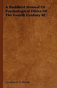 portada a buddhist manual of psychological ethics of the fourth century bc (in English)
