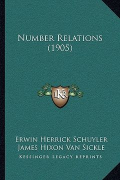 portada number relations (1905) (en Inglés)