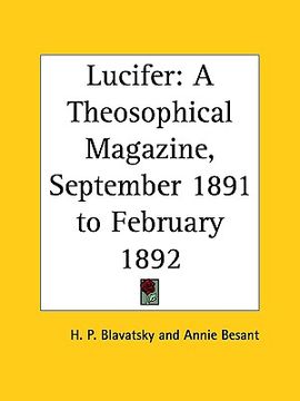portada lucifer: a theosophical magazine, september 1891 to february 1892 (en Inglés)