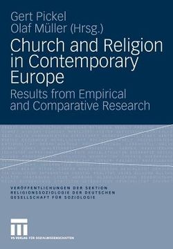 portada Church and Religion in Contemporary Europe: Results from Empirical and Comparative Research (en Alemán)
