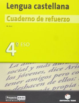 portada proyecto base, lengua castellana, 4 eso, 2 ciclo. cuaderno de refuerzo