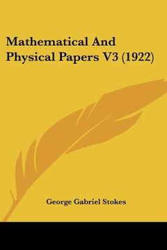 portada mathematical and physical papers v3 (1922) (en Inglés)