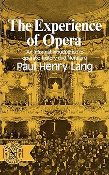 portada the experience of opera (in English)