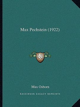 portada max pechstein (1922) (en Inglés)