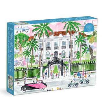 portada Michael Storrings a Sunny day in Palm Beach 1000 Piece Puzzle From Galison - Beautiful 1000 Piece Puzzle for Adults, Challenging and Fun, Thick and Sturdy Pieces, Great Gift Idea
