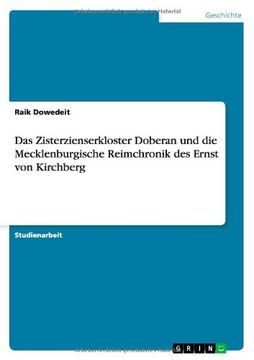 portada Das Zisterzienserkloster Doberan und die Mecklenburgische Reimchronik  des Ernst von Kirchberg