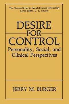 portada Desire for Control: Personality, Social and Clinical Perspectives (en Inglés)