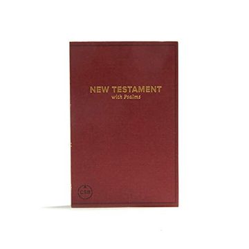 portada Csb Pocket new Testament With Psalms, Burgundy Trade Paper, red Letter, Concise Format, Evangelism, Outreach, Easy-To-Read Bible Serif Type