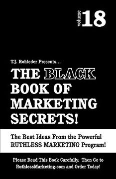 portada the black book of marketing secrets, vol. 18 (en Inglés)