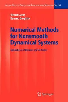 portada numerical methods for nonsmooth dynamical systems: applications in mechanics and electronics (en Inglés)