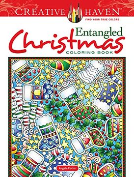 portada Creative Haven Entangled Christmas Coloring Book (Creative Haven Coloring Books) (en Inglés)