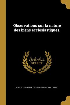 portada Observations sur la Nature des Biens Ecclésiastiques. (in French)