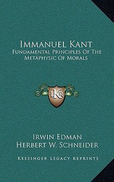portada immanuel kant: fundamental principles of the metaphysic of morals (en Inglés)