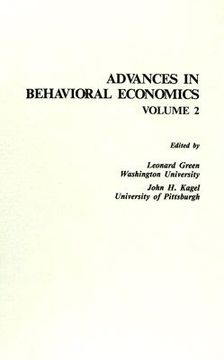 portada advances in behavioral economics, volume 2 (en Inglés)