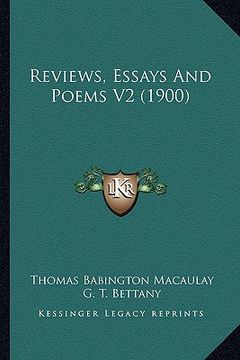 portada reviews, essays and poems v2 (1900) (in English)