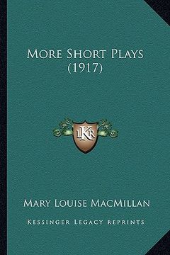 portada more short plays (1917) (in English)