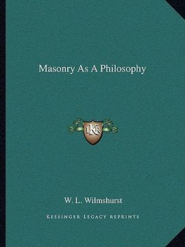 portada masonry as a philosophy (en Inglés)