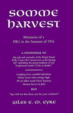 portada somme harvest. memories of a pbi in the summer of 1916. (en Inglés)