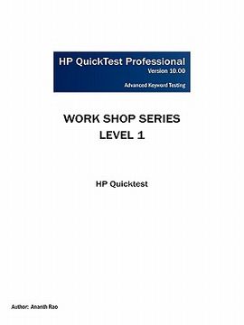 portada hp quicktest professional workshop series: level 1: hp quicktest (en Inglés)