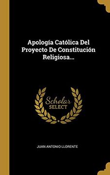 portada Apología Católica del Proyecto de Constitución Religiosa.