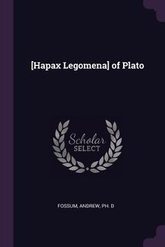 portada [Hapax Legomena] of Plato (en Inglés)