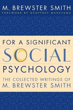 portada For a Significant Social Psychology: The Collected Writings of m. Brewster Smith (in English)