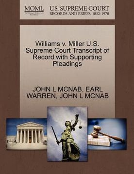 portada williams v. miller u.s. supreme court transcript of record with supporting pleadings
