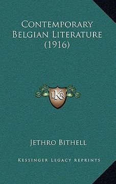 portada contemporary belgian literature (1916) (en Inglés)