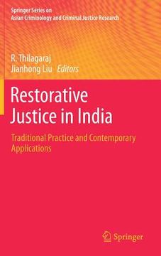 portada Restorative Justice in India: Traditional Practice and Contemporary Applications (in English)