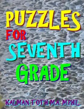 portada Puzzles for Seventh Grade: 80 Large Print Word Search Puzzles