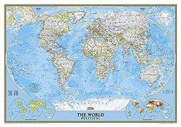 portada El Mundo Classic (76X109) Pequeño Inglés: Wall Maps World (National Geographic Reference Map) 