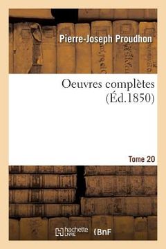 portada Oeuvres Complètes Tome 20 (en Francés)