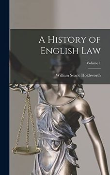 portada A History of English Law; Volume 1 (in English)