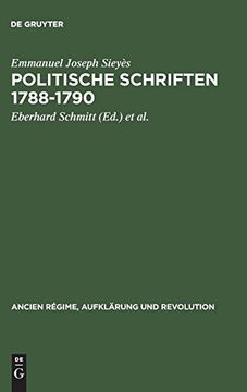 portada Politische Schriften 1788-1790 (Ancien Raegime, Aufklearung und Revolution) (en Alemán)