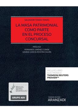 portada La Masa Patrimonial Como Parte en el Proceso Concursal (Monografía)