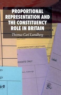 portada Proportional Representation and the Constituency Role in Britain (en Inglés)