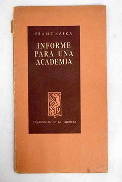 Libro Informe para una academia De Kafka, Franz Buscalibre