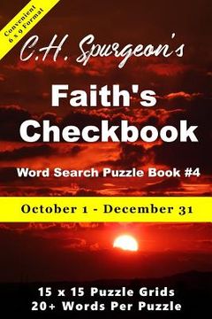 portada C. H. Spurgeon's Faith Checkbook Word Search Puzzle Book #4: October 1 - December 31 (convenient 6x9 format)