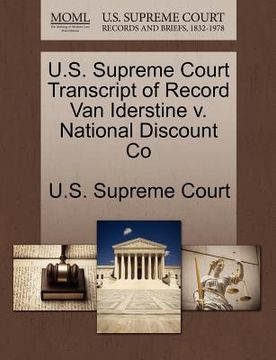 portada u.s. supreme court transcript of record van iderstine v. national discount co (in English)