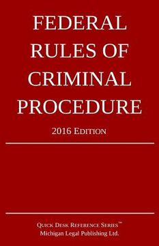 portada Federal Rules of Criminal Procedure; 2016 Edition (en Inglés)