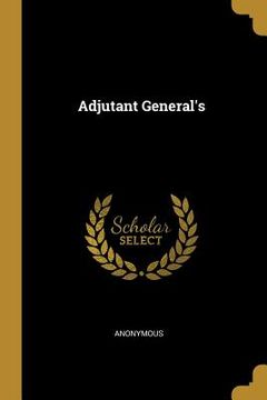 portada Adjutant General's (en Inglés)