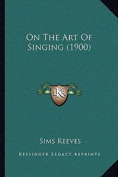 portada on the art of singing (1900)