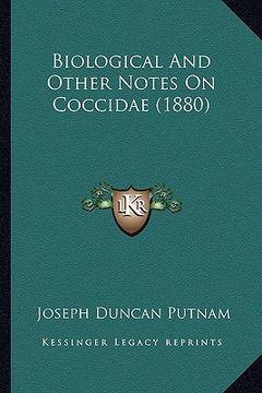 portada biological and other notes on coccidae (1880) (in English)