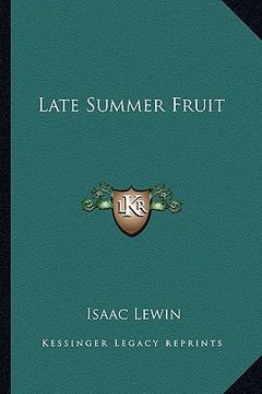 portada late summer fruit (en Inglés)